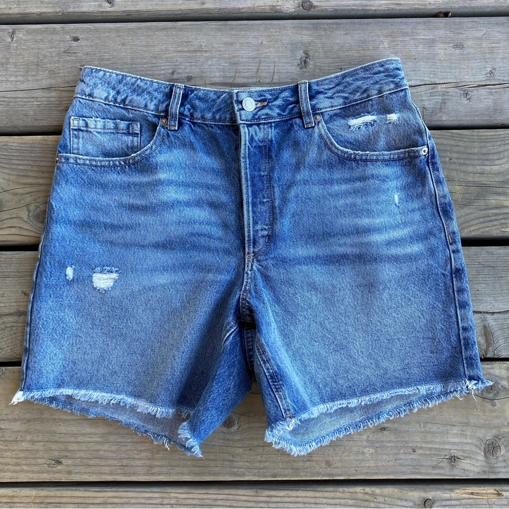 Dynamite Button-Fly Denim Shorts
